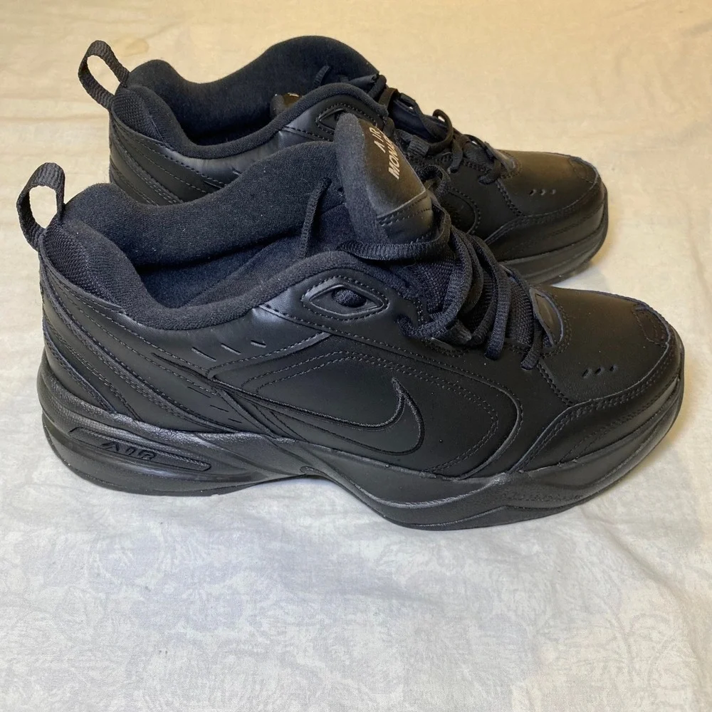 Nike Air Monarch IV Triple Black Men's Size 11 Training Walking Shoes 415445-001